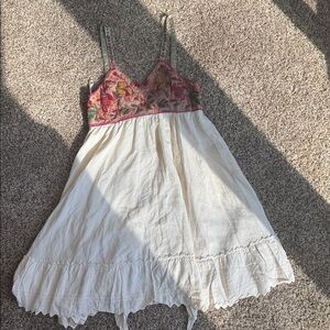 Floral Embroidered top dress - lined